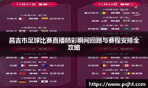 昌吉市足球比赛直播精彩瞬间回顾与赛程安排全攻略